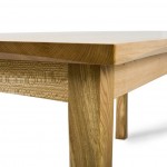 Handmade Elm Table - Corner View