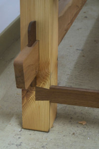 Loose wedged tenon detail