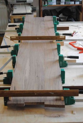 Glueing up the main panels for the sideboard carcass