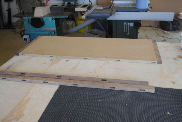 Panels with walnut lippings