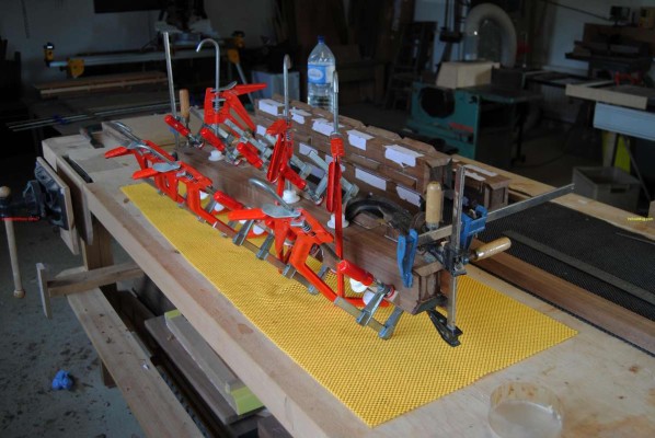 legs glued and clamped up