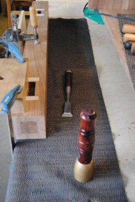 sideboard legs with mortises cut