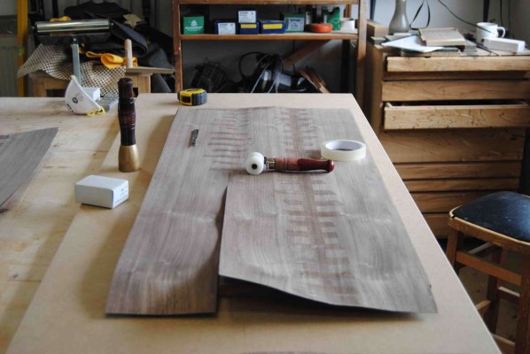 Taping the third strip