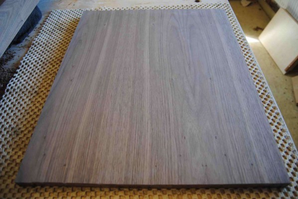 One of the veneered panels after cleaning up