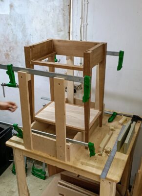 Learning fine furniture making by building a side table on a six week course
