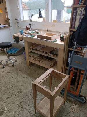 Making a side table on the six week furniture making course