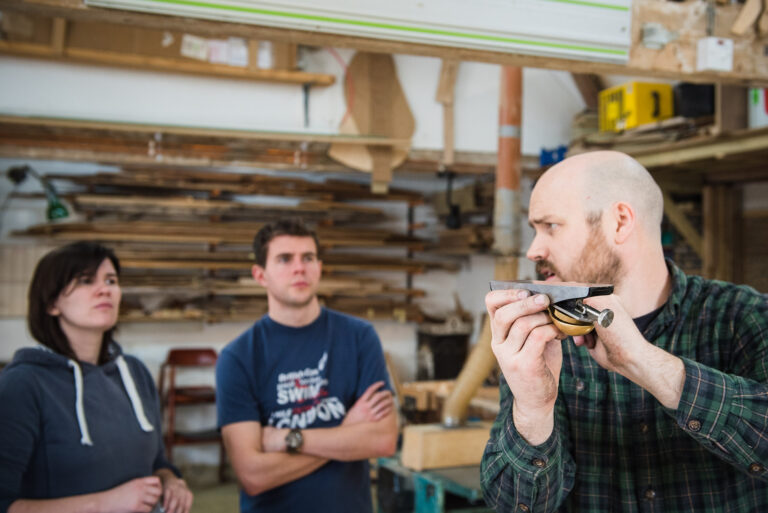 Aidan McEvoy teaching the art of fine furniture making